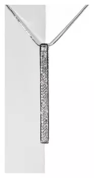 Кулон "Свидание" пластина, цвет белый в серебре, L=70