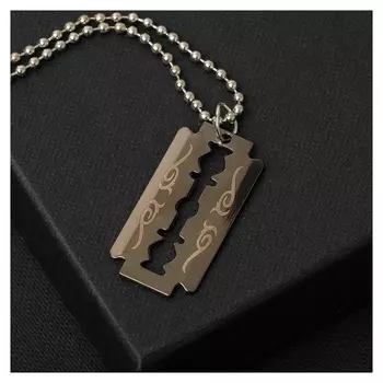 Кулон унисекс "Лезвие", цвет серебро, 47 см