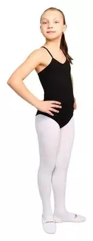 Купальник для гимнастики и танцев, на бретелях, размер 36, цвет чёрный