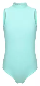 Купальник гимнастический пастель б/рукава, цвет ментоловый, размер 40