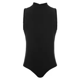 Купальник гимнастический, сетка на спинке 05, цвет чёрный, размер 28