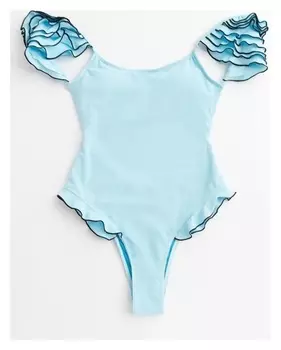 Купальник слитный Minaku "Summer Rose", размер 48, цвет голубой