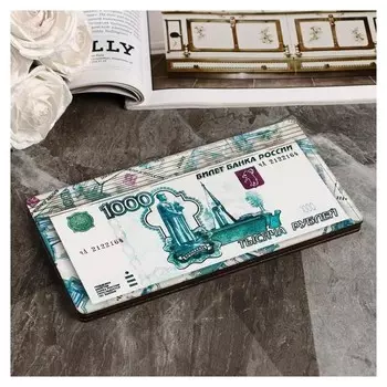 Купюрница "1000 рублей", плоская, печать, 18,5х9,5х0,8 см