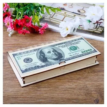 Купюрница "Доллар" цветная, 17*9,5*2 см