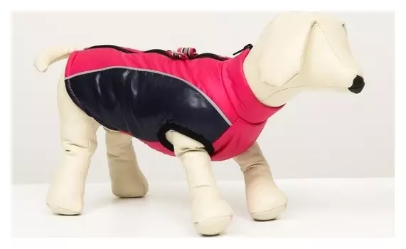 Куртка со светоотражающими полосами, размер 8 (ДС 23, ОГ 30, ОШ 22 см), розово-филолетовая