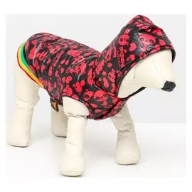 Курточка для собак "Пятнашки", размер 5 (ДС 39,ош 38, ОГ 49 см), красная