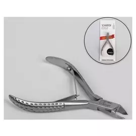 Кусачки маникюрные для кутикулы, двойная пружина, 10 см, длина лезвия - 6 мм, цвет матовый серебристый, Pnec-304-d-lj