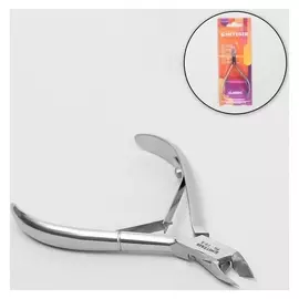 Кусачки маникюрные для кутикулы, двойная пружина, 10 см, длина лезвия - 6 мм, цвет серебристый, Pn-2/6-s--lj