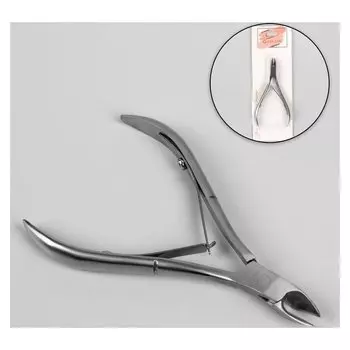 Кусачки маникюрные, двойная пружина, 10 см, длина лезвия - 11 мм, цвет серебристый