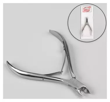 Кусачки маникюрные, двойная пружина, 9,5 см, длина лезвия - 8 мм, цвет серебристый