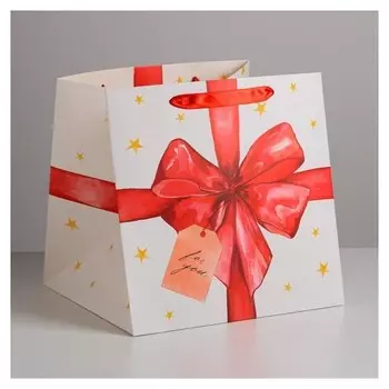 Квадратный пакет For You, 30 × 30 × 30 см