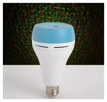 Лампа декоративная, "Точки", D=8 см, 14 см, 220v, красный/зелёный