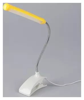 Лампа на прищепке "Стиль" желтый 13led 1,5w провод USB 4x9x31,5 см