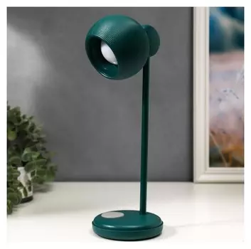 Лампа настольная 16044/1gr LED 4Вт 3 режима АКБ USB зеленый 10,5х10,5х31 см