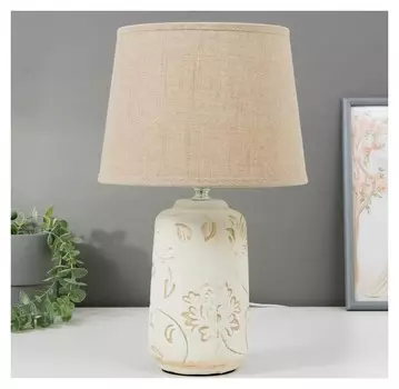 Лампа настольная 16352/1 E14 40вт бело-бежевый 22х22х36 см