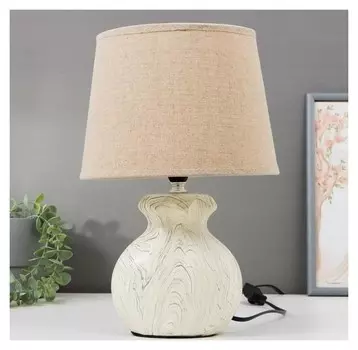 Лампа настольная 16358/1 E14 40вт бело-серый 22х22х36 см