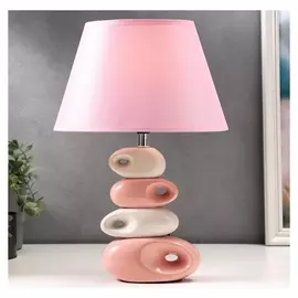 Лампа настольная 16621/1 E14 40вт бело-розовая 20х20х38 см
