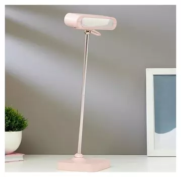 Лампа настольная 1670/1 LED 5Вт 2 режима 3000к 6000к USB АКБ розовый 13х10,4х34 см