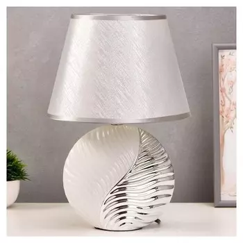 Лампа настольная 7515118tl/1 E14 40вт белый-серебро 25х25х37,5 см