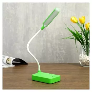 Лампа настольная 79956/1 LED 2Вт USB батарейки 3АА зеленый 10х7х37 см