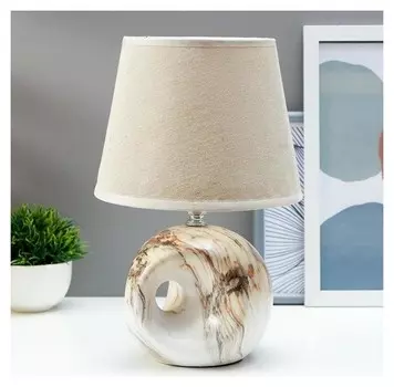 Лампа настольная "Аделия" 1x40вт E14 серый 14,5х14,5x20,5 см.