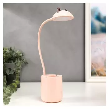 Лампа настольная C АКБ 16216/1pk LED 4Вт 3000/6000к USB розовый 8х8х44,5 см