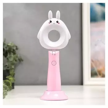 Лампа настольная C АКБ 16219/1 16хled 4Вт 3000/6000к USB розовый 7,8х9,5х24 см