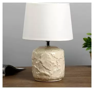 Лампа настольная "Листопад" Е14 1х40вт молочный 20х20х32,5 см