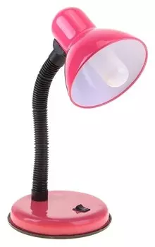 Лампа настольная, с выключателем, розовая