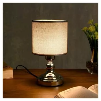 Лампа настольная "Санти" 1х40вт Е27 хром 15х15х28 см.