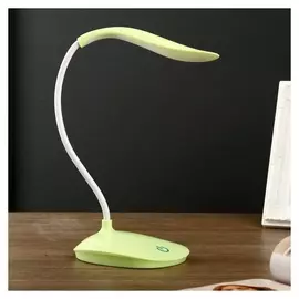 Лампа настольная сенсор 3 режима Ledх14 "Капля" зелёная USB 42х12,5х10 см