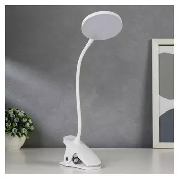 Лампа настольная сенсорная 16109/1 LED 4Вт USB АКБ 3000/6000к белый 9,5х12х44 см