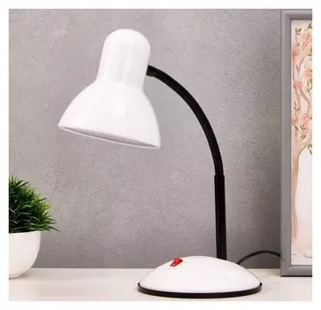 Лампа настольная "Школа" 1х40вт E27 белый 22х14х32 см.