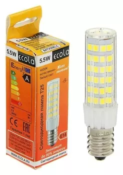 Лампа светодиодная Ecola, T25, 5.5 Вт, E14, 4000 K, 340°, для холодильников и швейных машин
