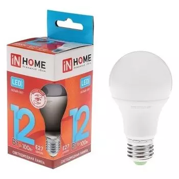 Лампа светодиодная IN Home Led-a60-vc, е27, 12 Вт, 230 В, 4000 К, 1080 Лм