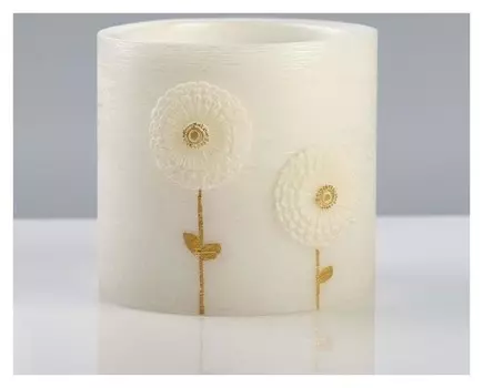 Лампион "Одуванчики круглый", 10 см, белая