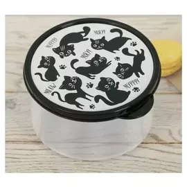 Ланч-бокс круглый «Мур, мяу», 500 мл