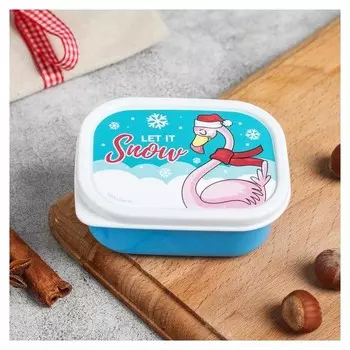 Ланч - бокс Let It Snow. зимний фламинго 150 мл