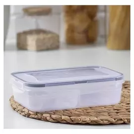 Ланч-бокс прямоугольный, 2 отделения, 500 мл, 500 мл, 21×14,5×5,5 см