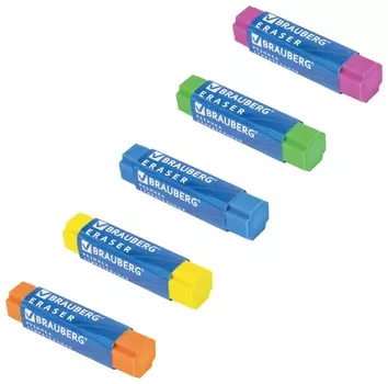 Ластик Brauberg "X-erase", 68х15х15 мм, экологичный пвх, 228066