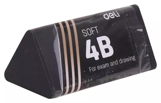 Ластик Deli Scribeinfinite треугольный 40x19x19мм черный Eh01720