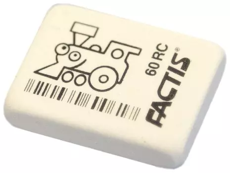 Ластик Factis 60 RC (Испания), 32х24х7 мм, белый, прямоугольный, мягкий, Cnf60rc