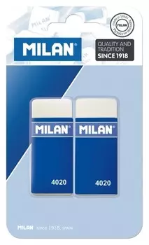 Ластик каучук Milan 127, 2 штуки в блистере (Bmm9232)
