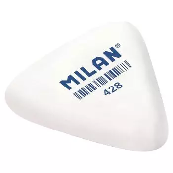 Ластик каучуковый Milan 428, треугольный, белый