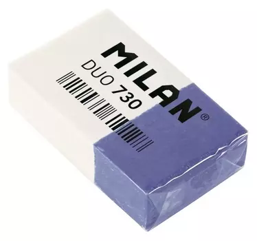 Ластик пластиковый Milan Nata Duo 730, комбинированный