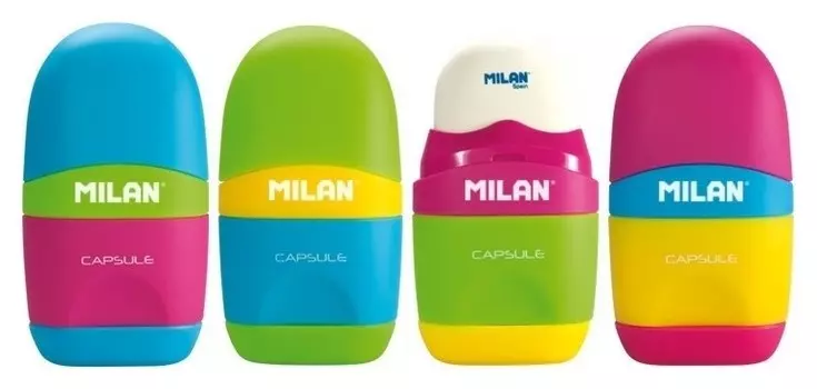 Ластик-точилка Milan Capsule Mix, пластик, цвет в ассорт. 4701236