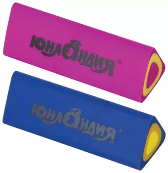 Ластик юнландия "Candy", 44х15х15 мм, треугольный, 228725