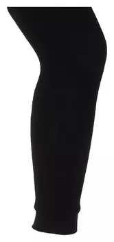 Леггинсы детские махровые однотонные, цвет чёрный, рост 140-146