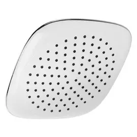 Лейка стационарная Zein Z019, квадратная с округленными углами, 1 режим, пластик, белый/хром