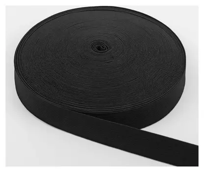 Лента эластичная, 30 мм, 25 ± 1 м, цвет чёрный
